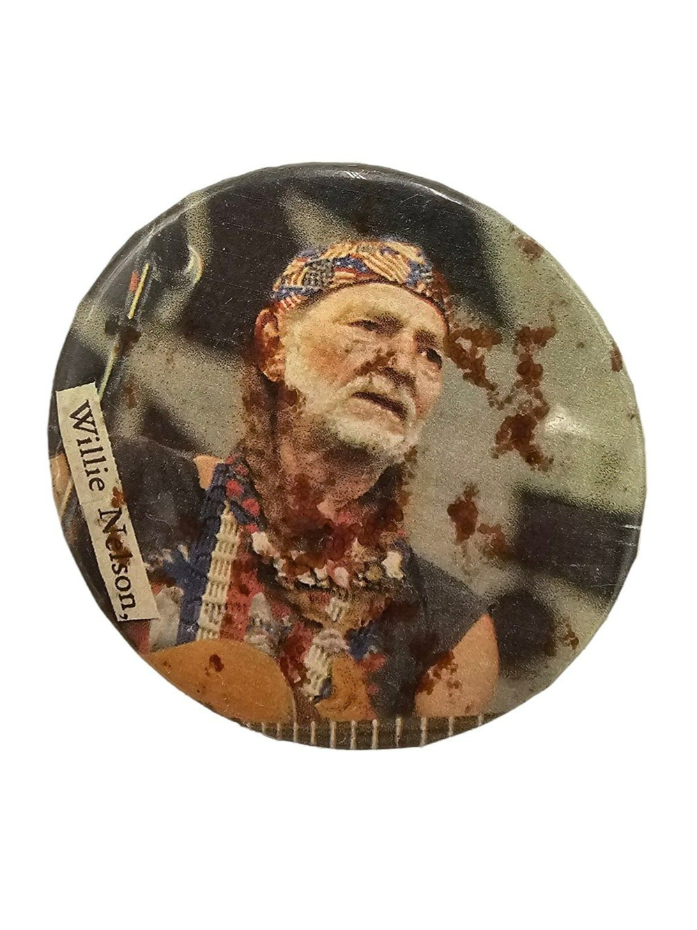 Willie Nelson Country Music Lapel Hat Pin Vintage 1990s